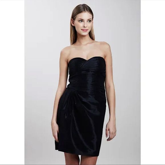 Calvin Klein Strapless Pleated Ruched Mini Cocktail Dress - Picture 11 of 11